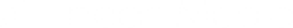 linear media logo white